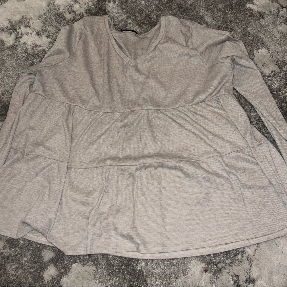 Long sleeve peplum top